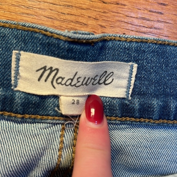 Madewell Blue Cotton Patchwork Y2K Vintage High rise Mini Basic Skirt H - Picture 2 of 3